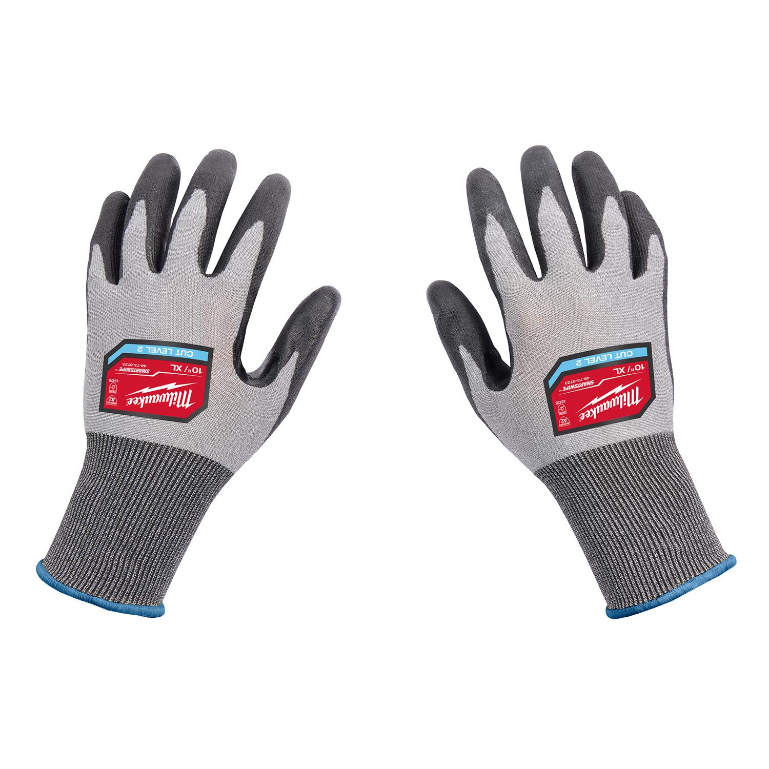 MW Unisex Indoor/Outdoor Dipped Gloves Black/Gray XL 1 pair