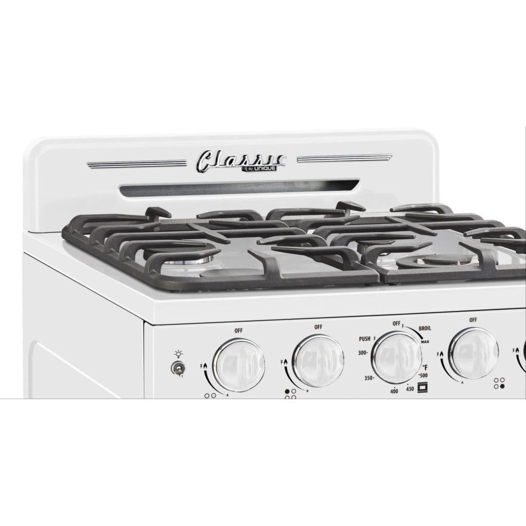 Unique Appliances 24-inch Freestanding Gas Range with Convection Technology UGP-24CR W