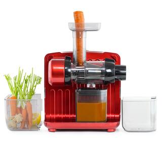 Omega Red Cold Press 365 Masticating Slow Juicer with On-Board Storage JCUBE500RD