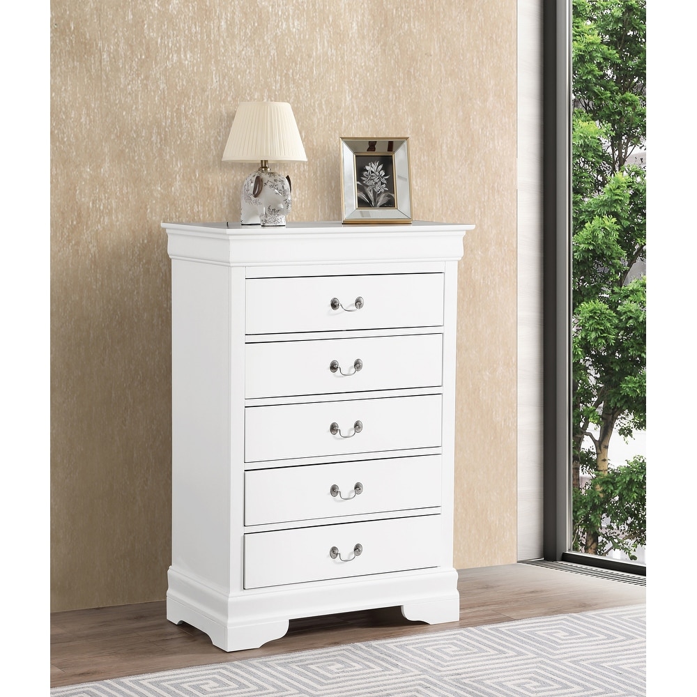 Louis Phillipe 5 Drawer Chest of Drawers (33 in L. X 18 in W. X 48 in H)