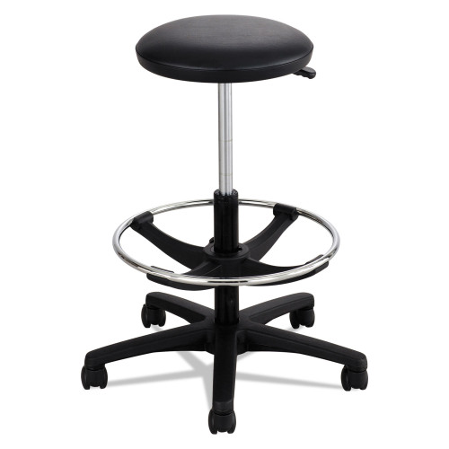 Safco Extended-Height Lab Stool， Backless， Supports Up to 250 lb， 22 to 32 Seat Height， Black (3436BL)