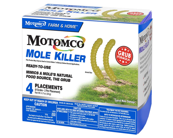 Motomco Mole Killer Grub Formula， 4 Pack - 34360