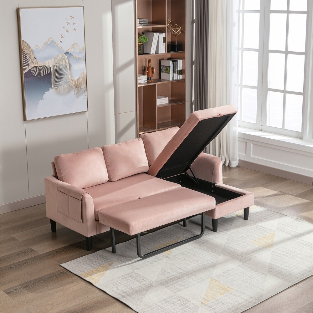 Sectional Sofa Bed with Storage Convertible Chaise