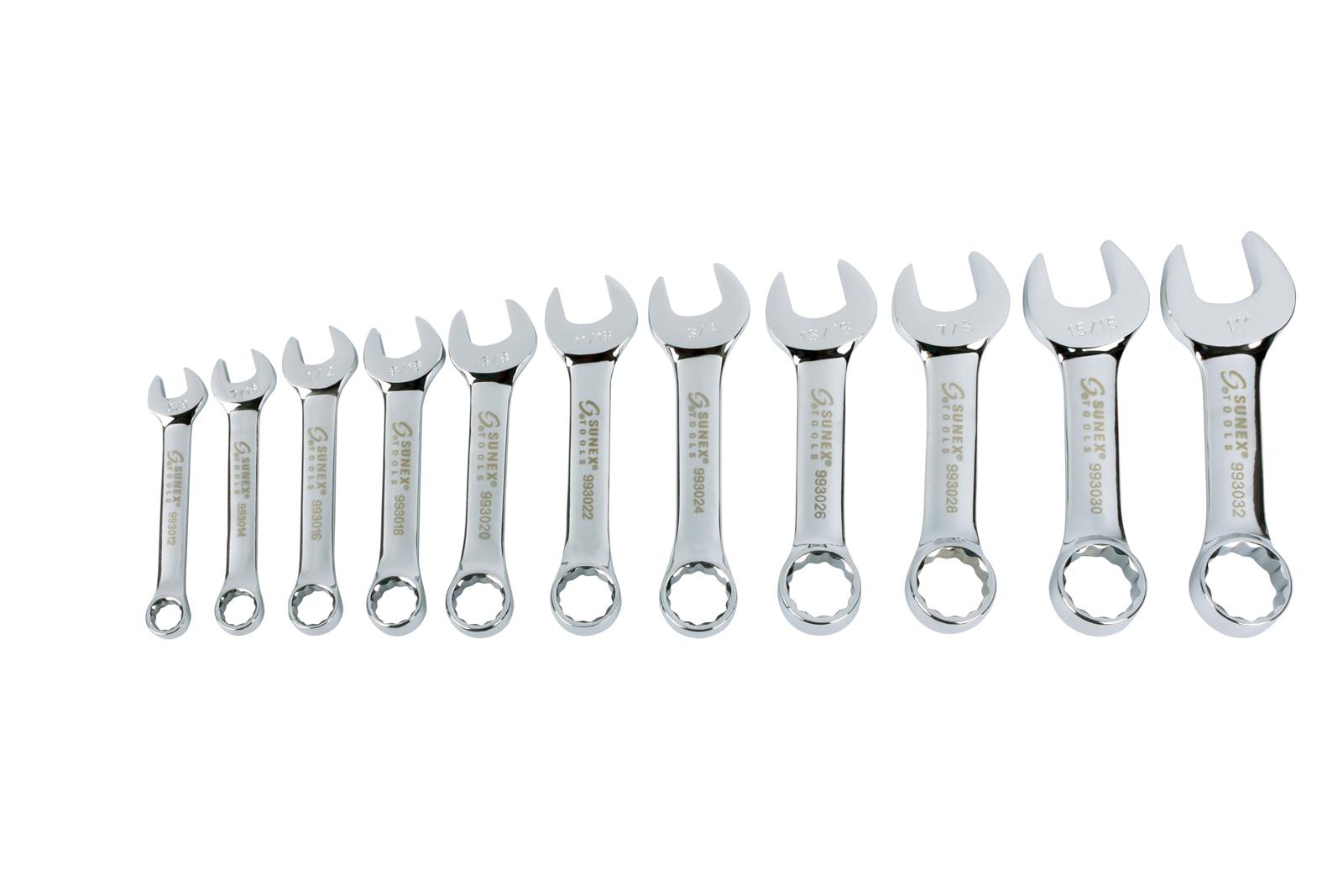 Sunex 9930 Sunex Tools Stubby Combination Wrenches