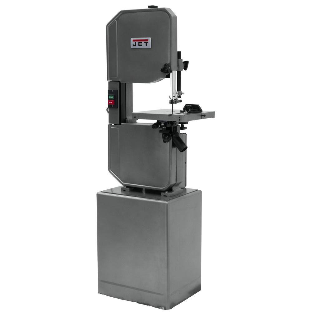 Jet 1 HP 14 In. Metalworking and Woodworking Vertical Band Saw with Closed Stand 8-Speed 115-Volt J-8201K 414500