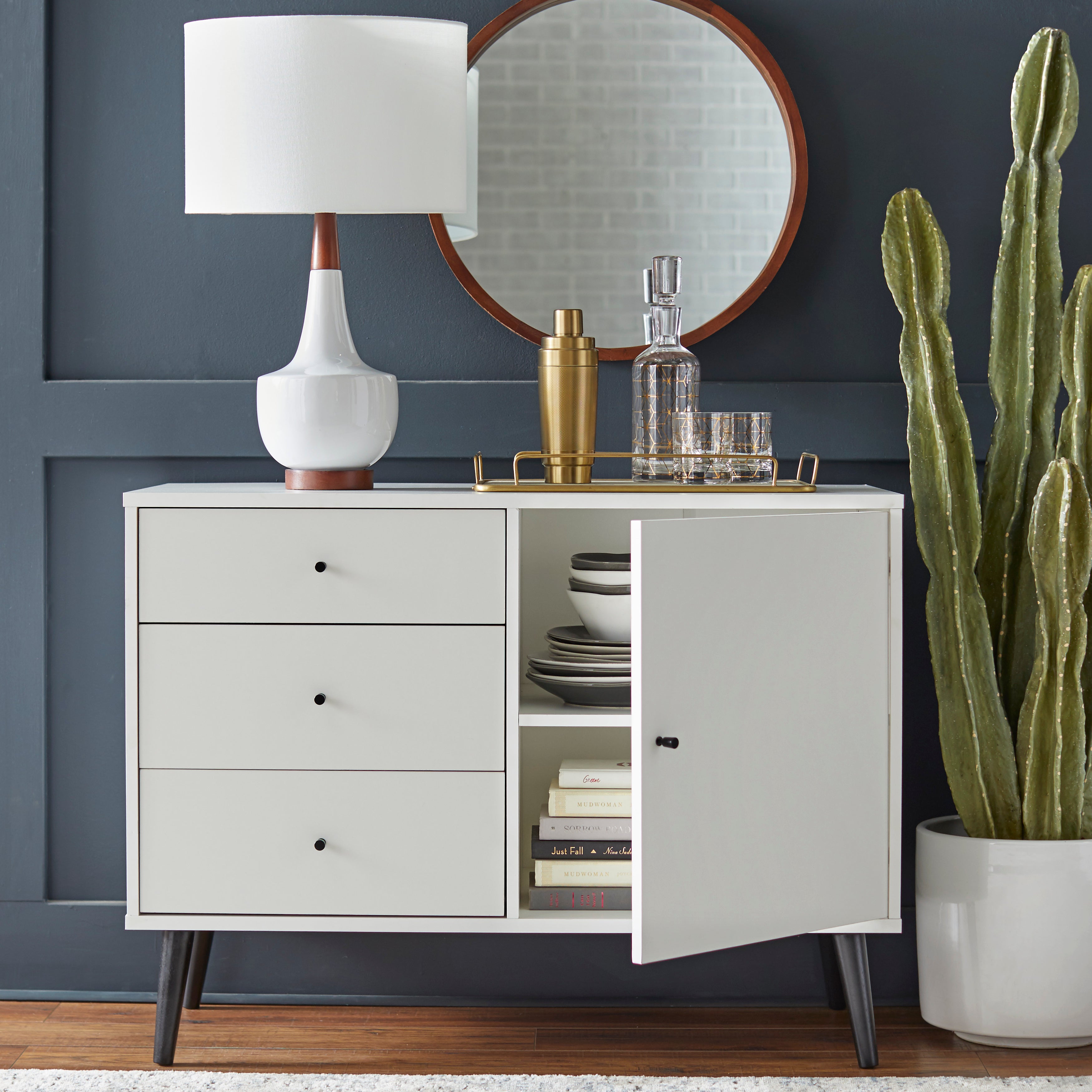 Mid-Century Carroll Buffet / Dresser (white)