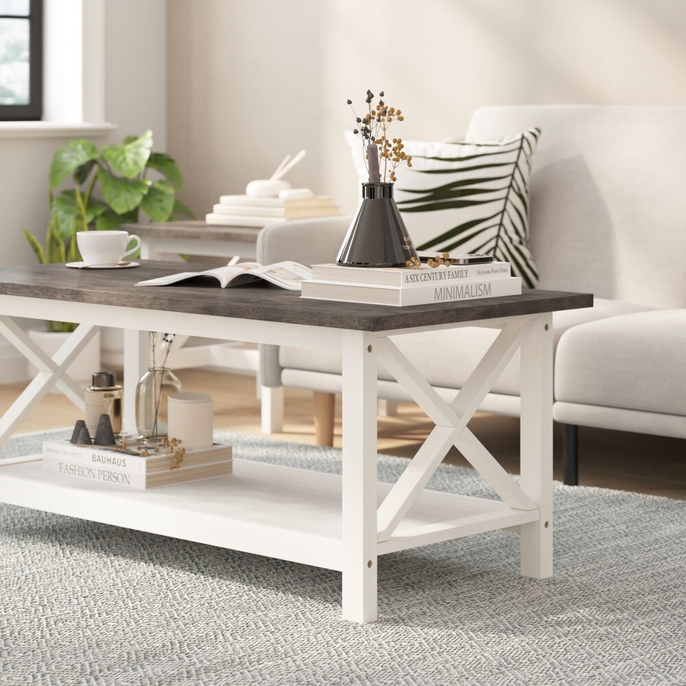 Classic Solid Wood Farmhouse Coffee Table