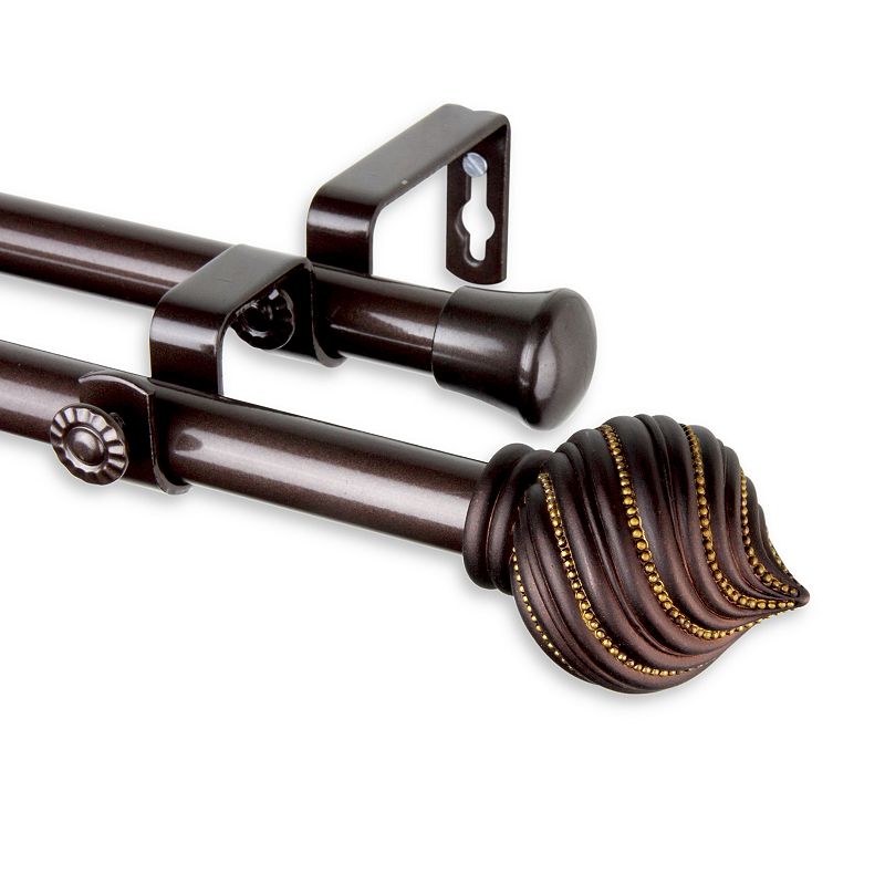 Rod Desyne 13/16 Bisque Double Curtain Rod