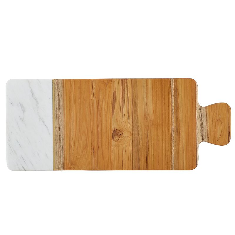 Anolon Pantryware White Marble and Teakwood Cutting Board