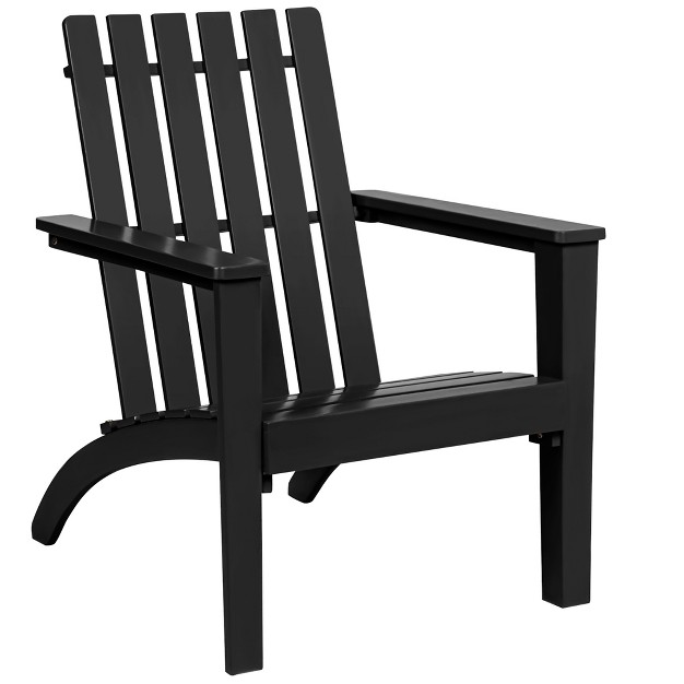 Costway Patio Adirondack Chair Acacia Wood Lounge Armrest Garden Deck White black gray