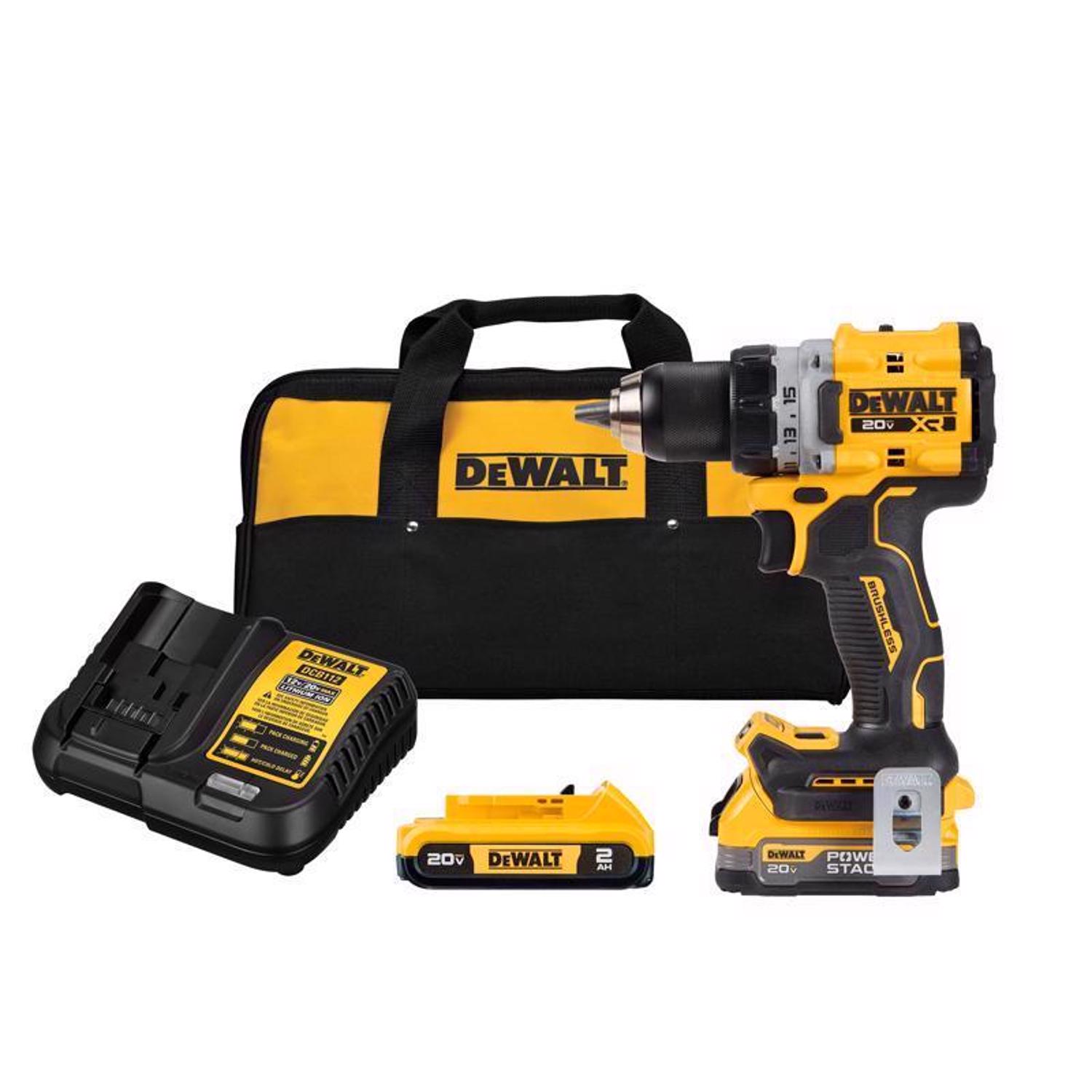 DW 20V MAX XR 20 V 1/2 in. Brushless Cordless Drill/Driver Kit (Battery \u0026 Charger)