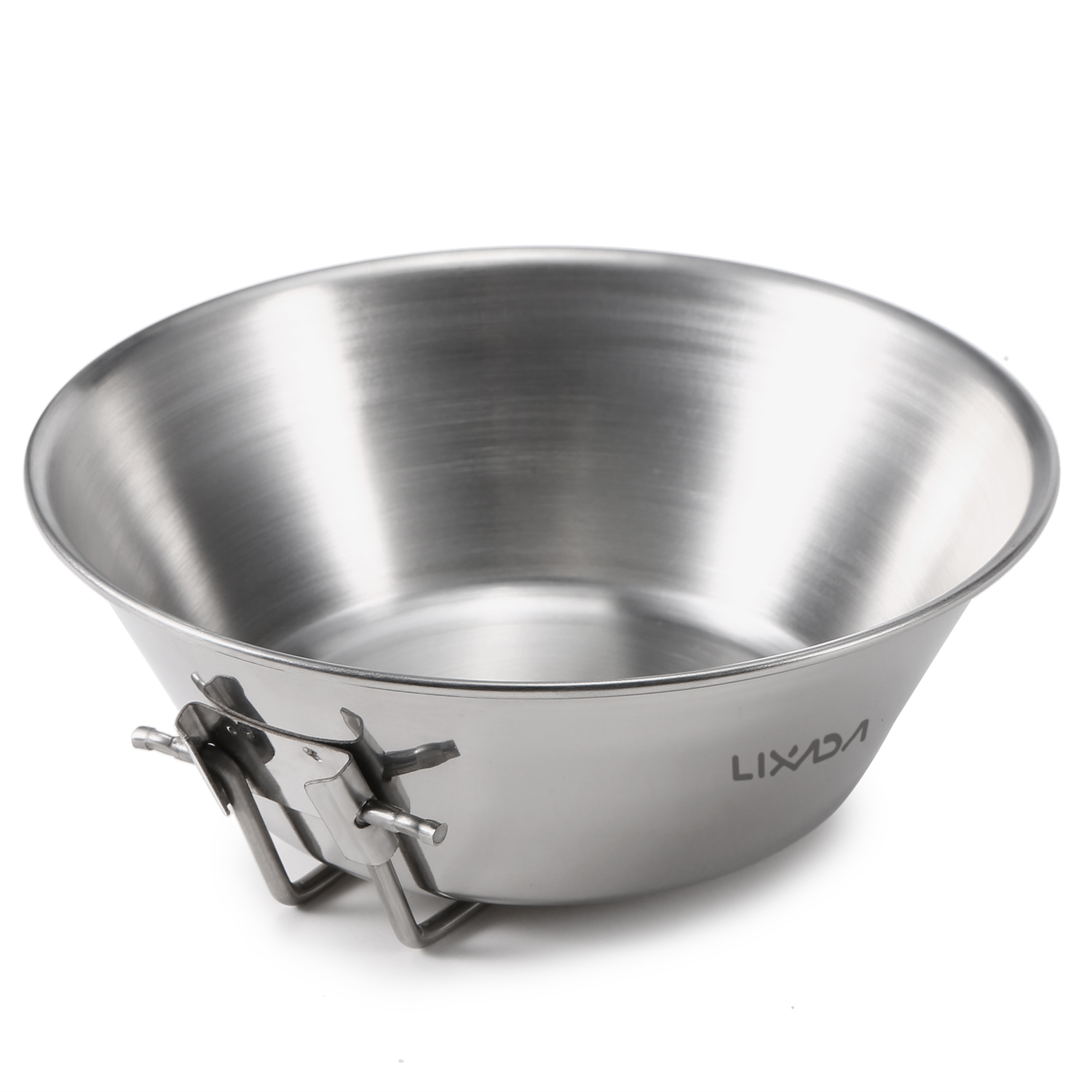 Lixada Stainless Steel Bowl with Foldable Handle for Outdoor Camping Hiking Backpacking Picnic