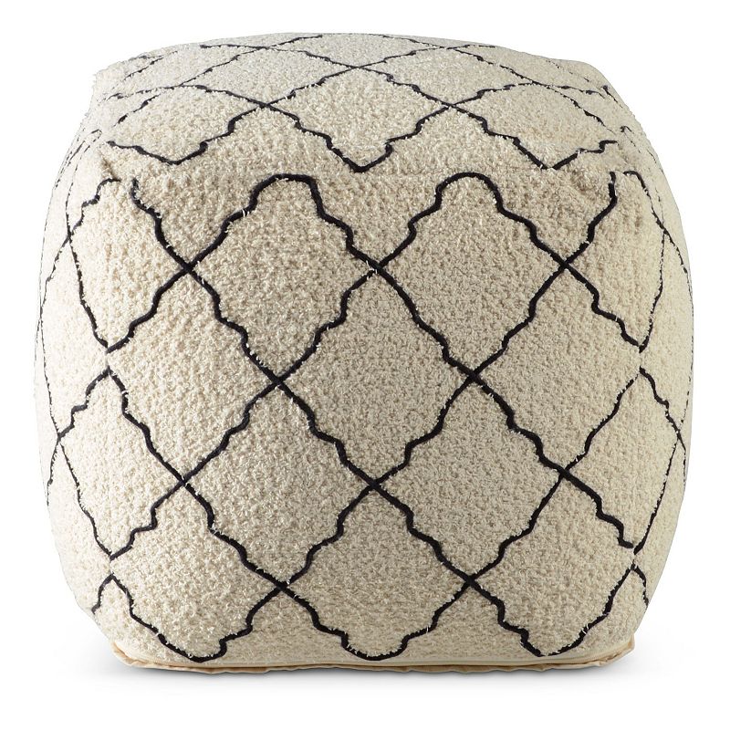 Steve Silver Co. Lattice Square Pouf