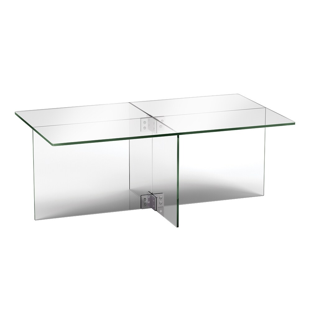 Silver Orchid Carlisle Glass Coffee Table
