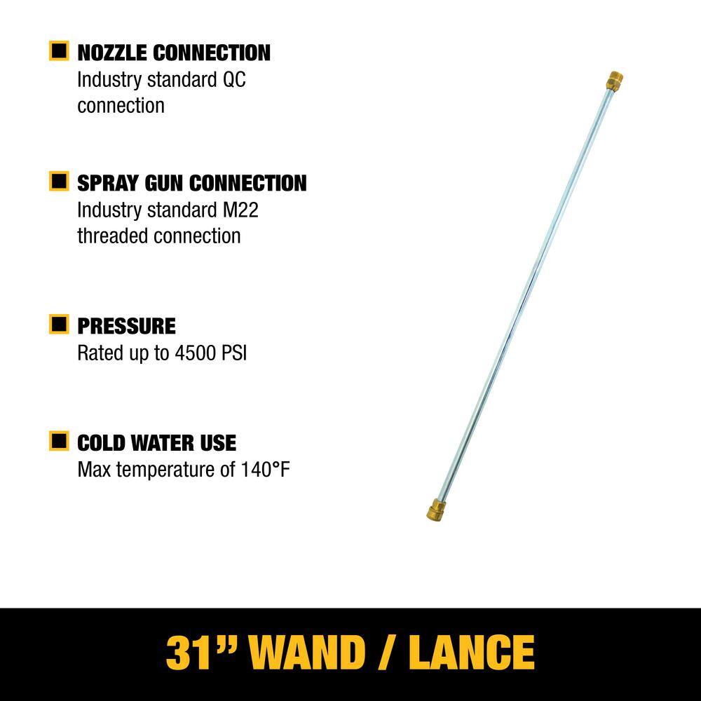 DW Universal 31 in. Pressure Washer Extension Spray Wand for Cold Water 4500 PSI Pressure Washers DXPA31SW