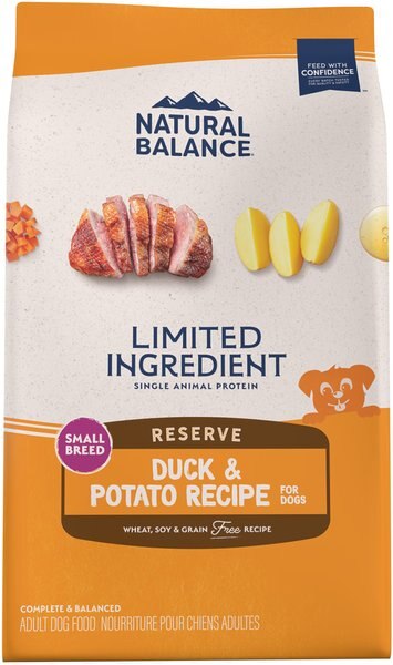 Natural Balance Limited Ingredient Reserve Grain-Free Duck and Potato Small Breed Bites Recipe Dry Dog Food