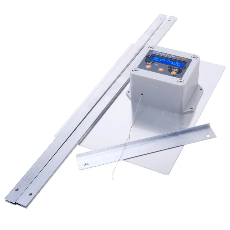 Easily assembled waterproof chicken coop door opener with aluminium door with ip44 certificate