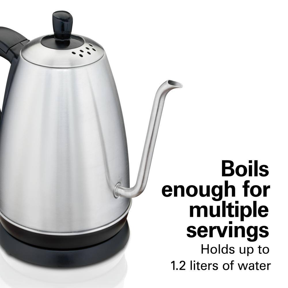 Hamilton Beach 5-Cup Stainless Steel Cord Free Electric Gooseneck Kettle 40899