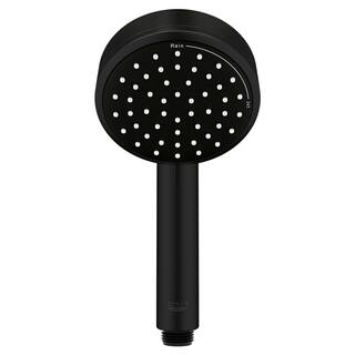 GROHE Tempesta 2-Spray Patterns 1.5 GPM 4 in. Wall Mount Rain Handheld Shower Head in Matte Black 275712432