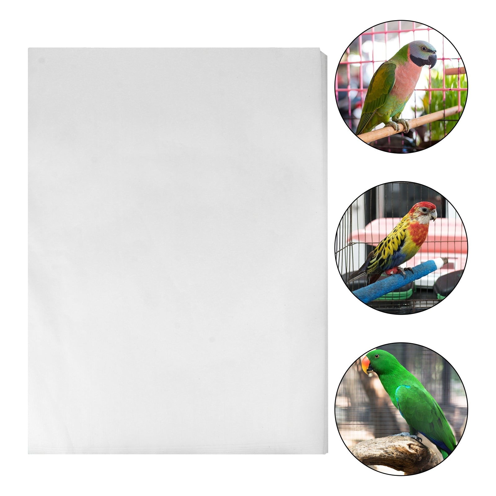 100pcs Bird Cage Liners Papers Disposable Parrot Bird Cage Cushion Pad Mat