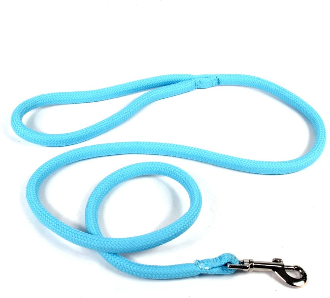 Yellow Dog Design Rope Dog Leash - Colorfast Light Blue - 3/8