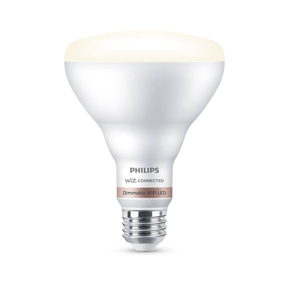 Philips Soft White BR30 LED 65-Watt Equivalent Dimmable Smart Wi-Fi Wiz Connected Wireless Light Bulb (1-Pack) 555490