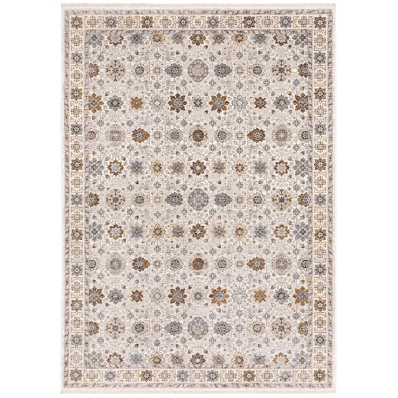 StyleHaven Mascotte Vintage Floral Fringed Area Rug