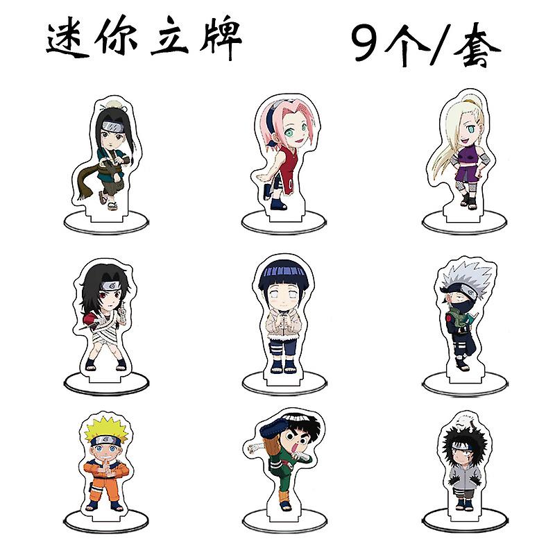 9pcs/set Anime Spy X Family Acrylic Stand Model Anya Yor Forger Twilight Loid Figure Decoration Action Plate Toys，kakash