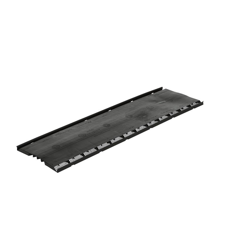 Air Vent VenturiVent 1.1 in. x 14.2 in. x 48 in. Ridge Vent in Black with Nails (Sold in Carton of 10-Pieces Only) VVPN