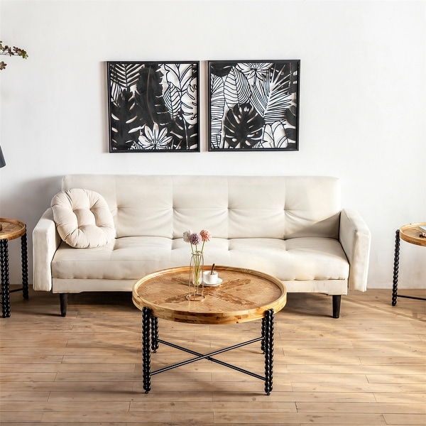 Natural Wood Coffee Table for Living Room