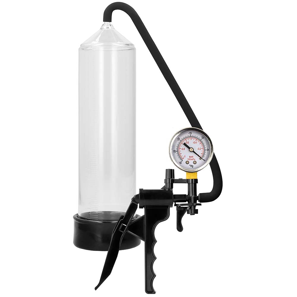 Pumped Elite Beginner Pump with PSI Gauge in Clear