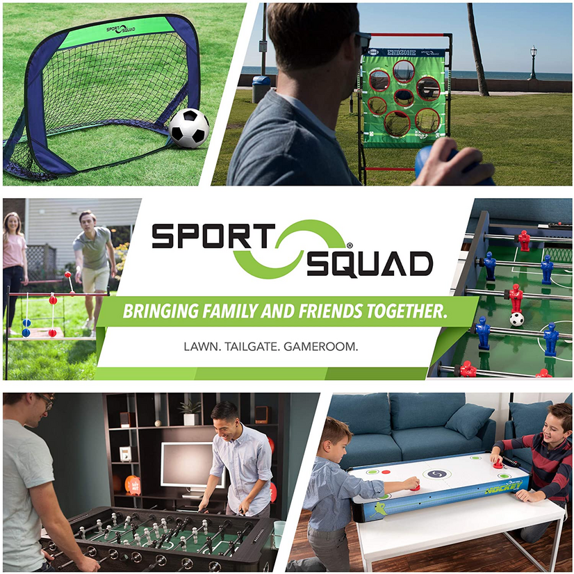 Sport Squad Endzone Challenge - 2-in-1 Football Toss and Flying Disc Toss - Backyard and Lawn Game for Indoor and Outdoor Use - Practice your Throwing Skills with this Football Target Carnival Game