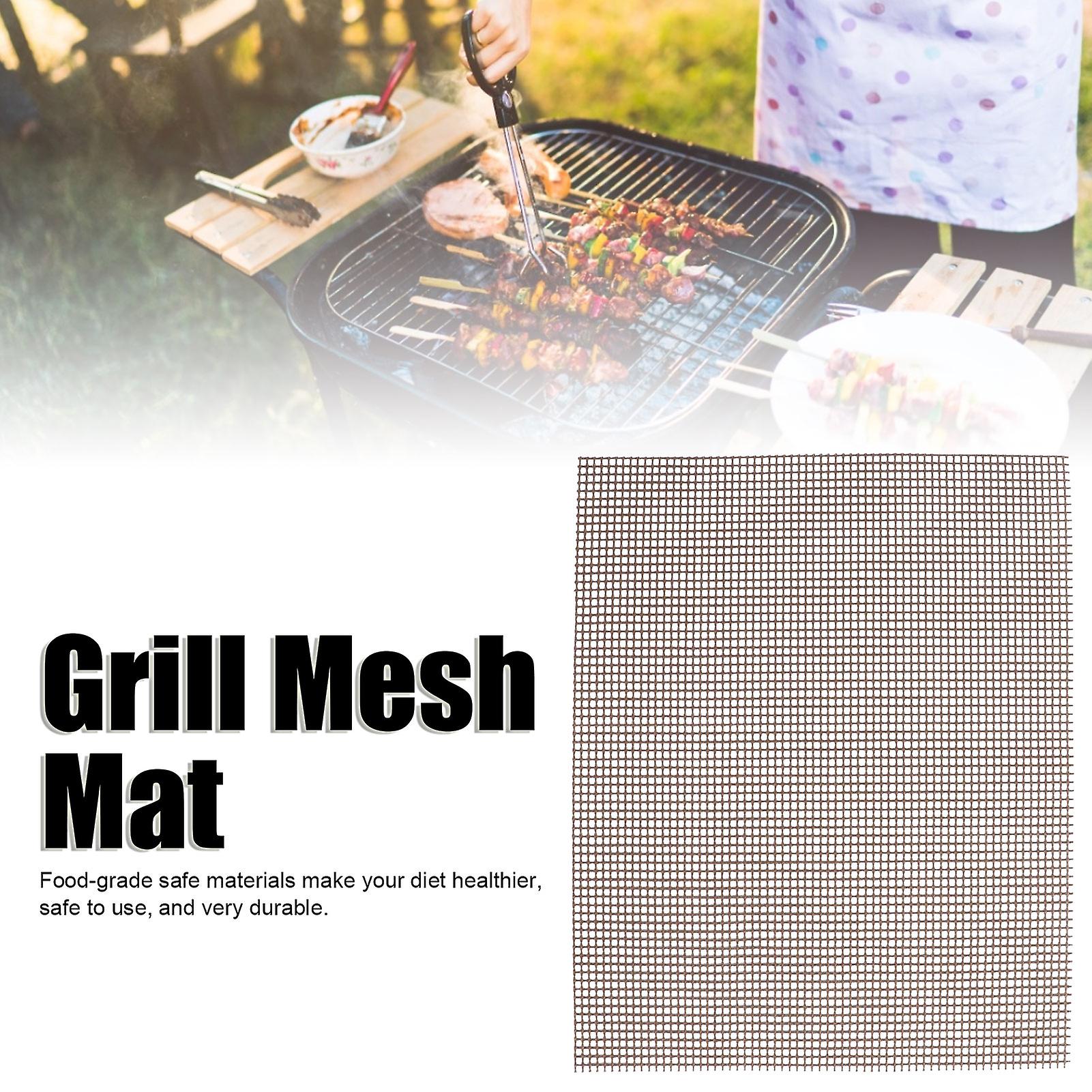 Bbq Grill Mesh Mat， Food Grade Non Stick Barbecue Grill Sheet Liners Mats  Multifunctional Grilling Accessories For Outdoor Charcoal Gril_x000d_[33*40