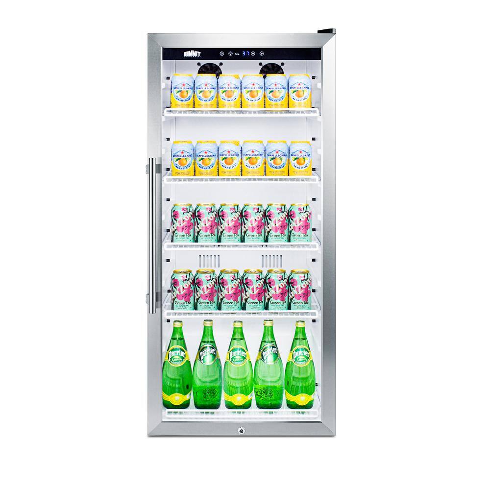 Summit Appliance 22 in. 9 cu. ft. Commercial Refrigerator in White with Glass Door SCR1006W