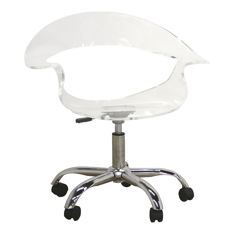 Baxton Studio Elia Acrylic Swivel Chair