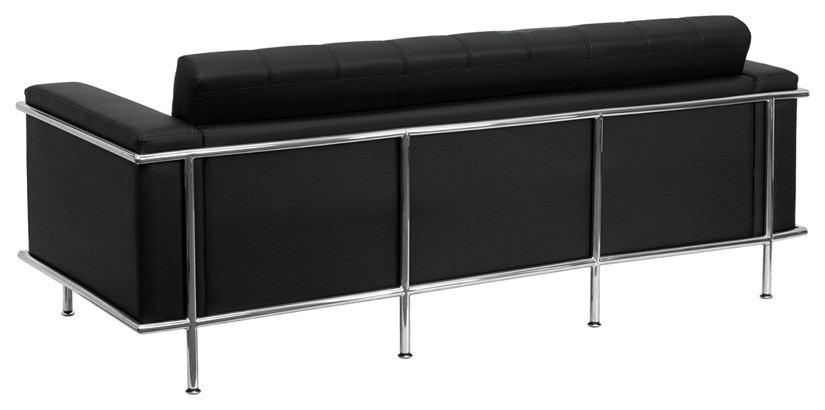 HERCULES Lesley Series Contemporary Black LeatherSoft Sofa with Encasing Frame   Contemporary   Sofas   by First of a Kind USA Inc  Houzz