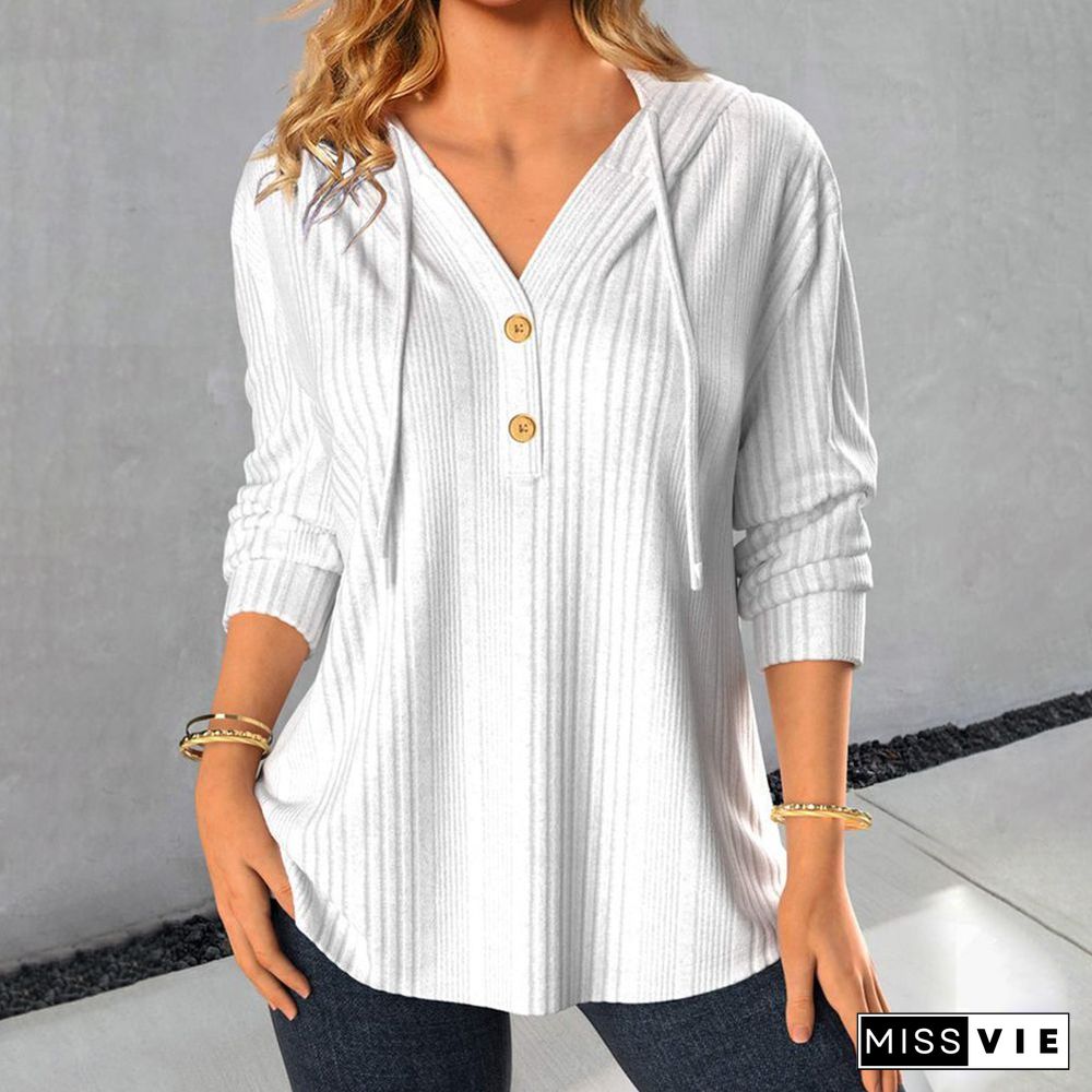 White Long Sleeve Plain Sweatshirt