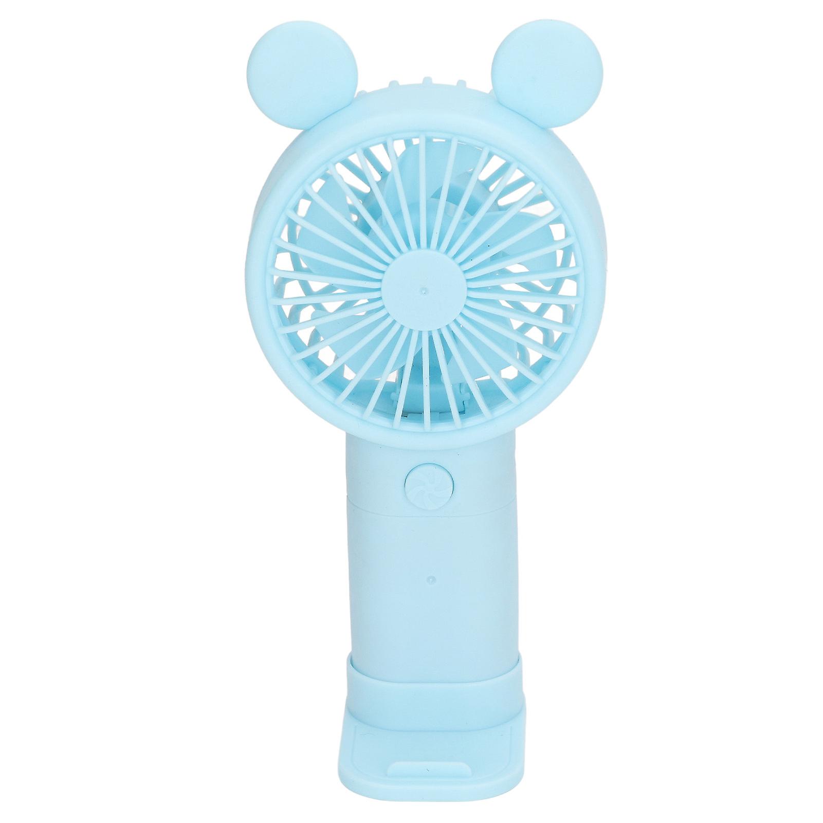 Mini Handheld Fan USB 1200mAh Battery Dual Drive Portable Handheld Fan Electric Small Fan Blue