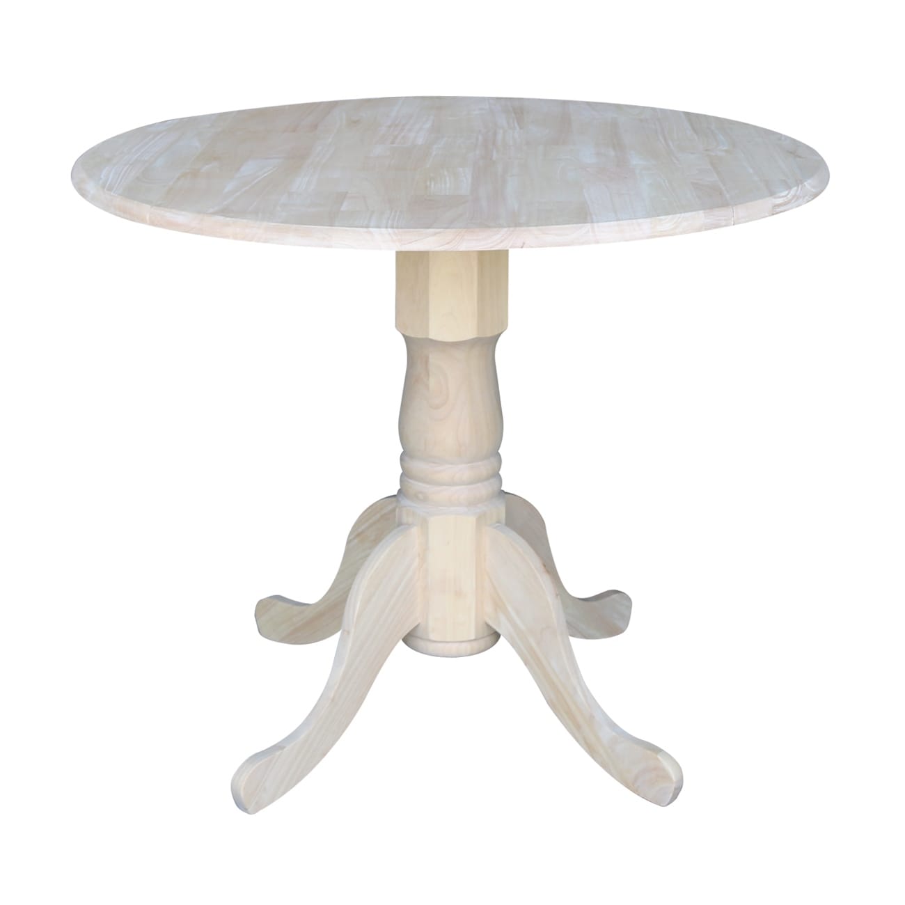 International Concepts Unfinished Round 36 inch Drop leaf Dining Table