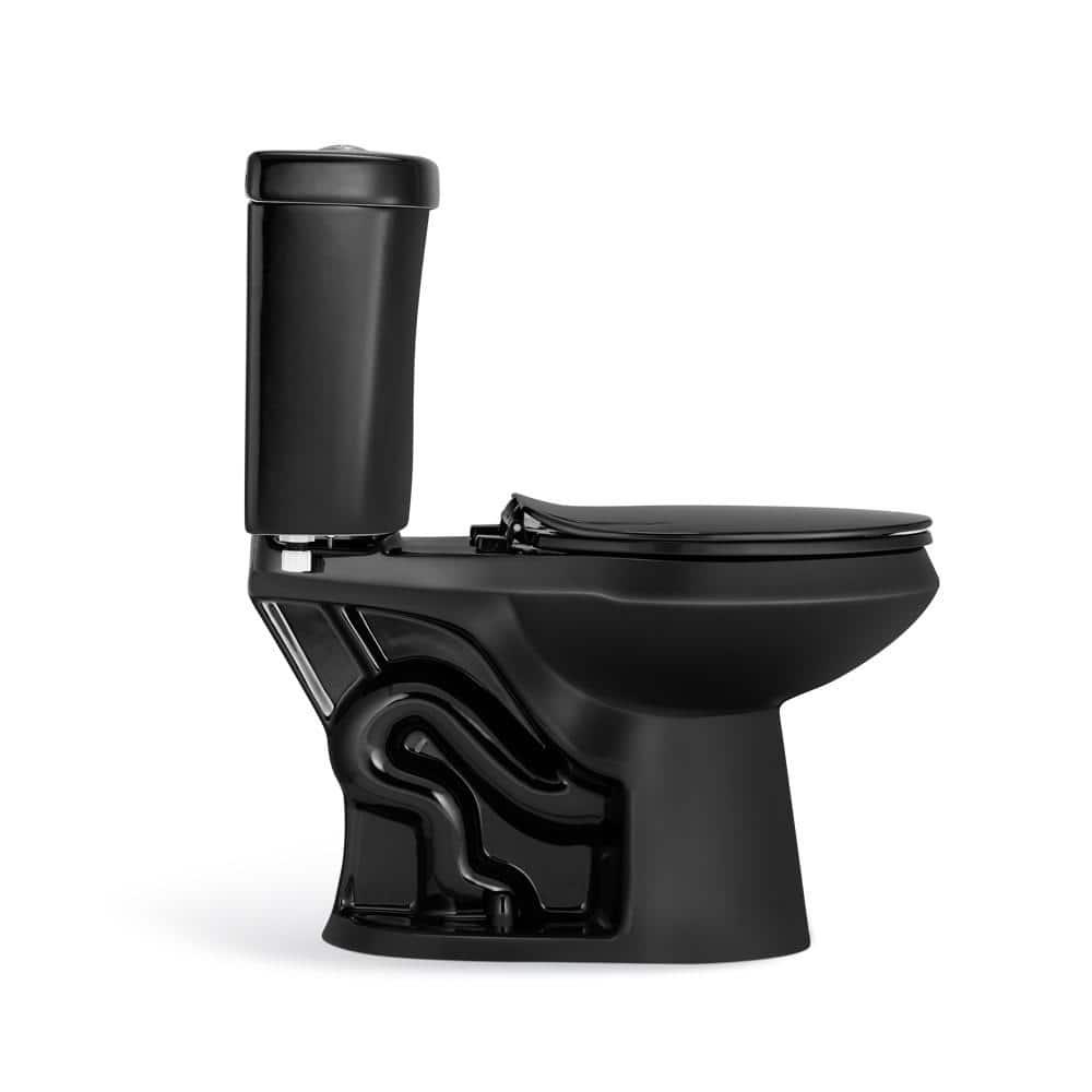 Glacier Bay 2piece 11 GPF16 GPF High Efficiency Dual Flush Elongated Toilet in Black