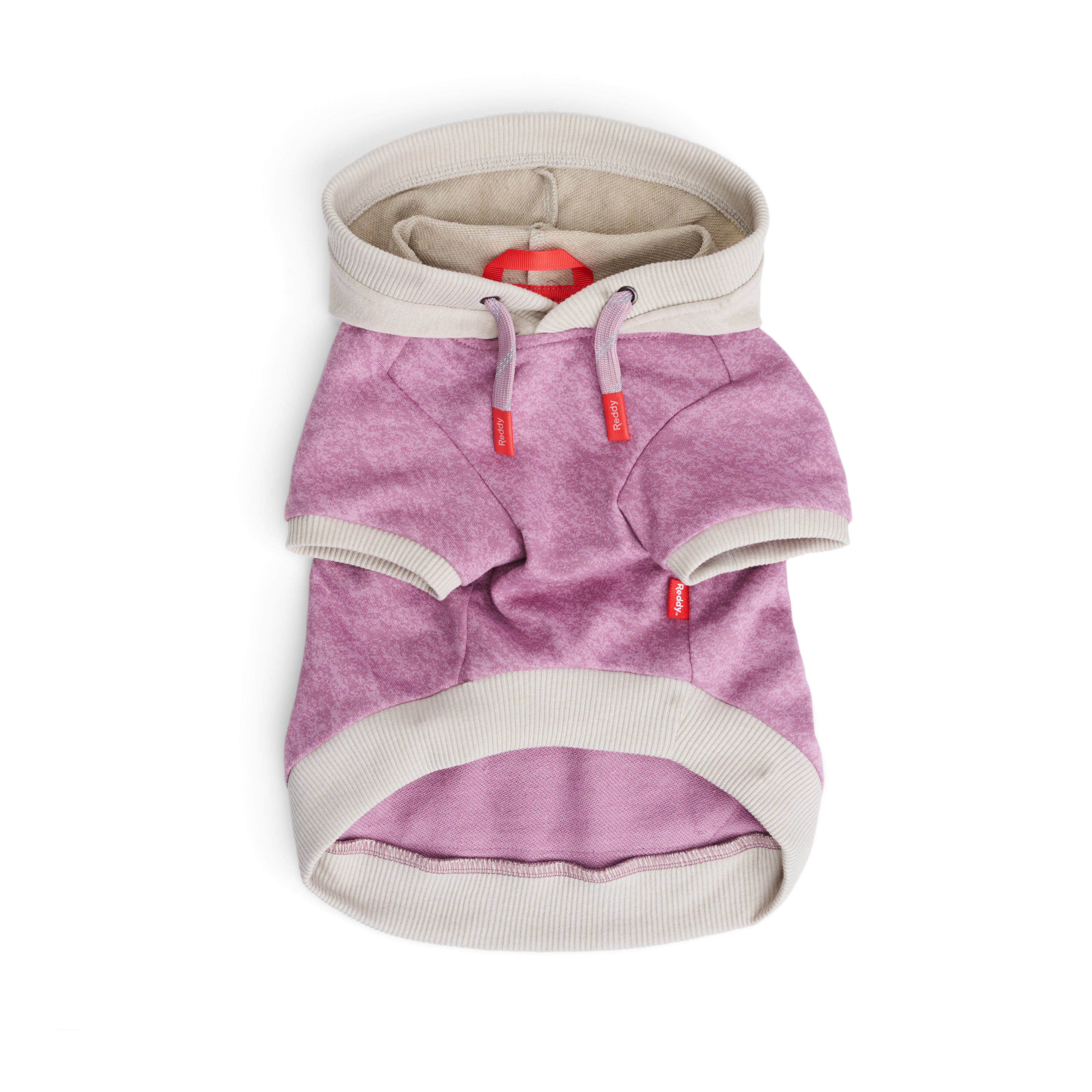 Reddy Mauve and Grey Washed Dog Hoodie， X-Small