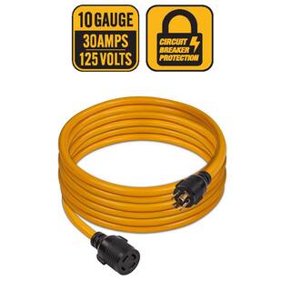 FIRMAN 25 ft. 30 Amp 125-Volt250-Volt L14-30P to L14-30R Generator Power Extension Cord with Storage Strap 1130