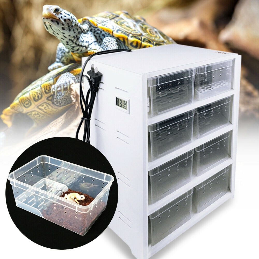 Oukaning 8 Grids Acrylic Reptile Enclosure Cage Lizard Frog Pet Cage Tank Breeding Box