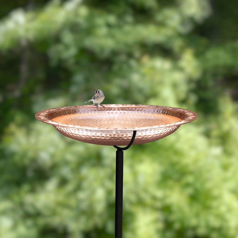 Good Directions Pure Copper 18 in. Bird Bath on Garden Pole BBG18