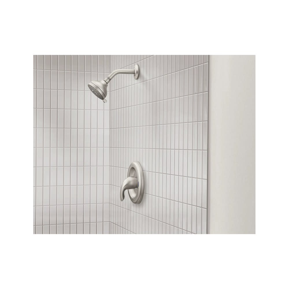 Moen Adler Spot Resist Brushed Nickel 1 Handle Shower Head ;