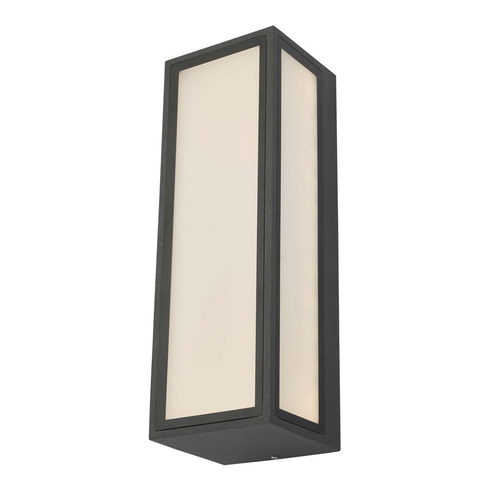 DAR ARH2139 Arham LED Anthracite Outdoor Modern Rectangular Flush Wall Light