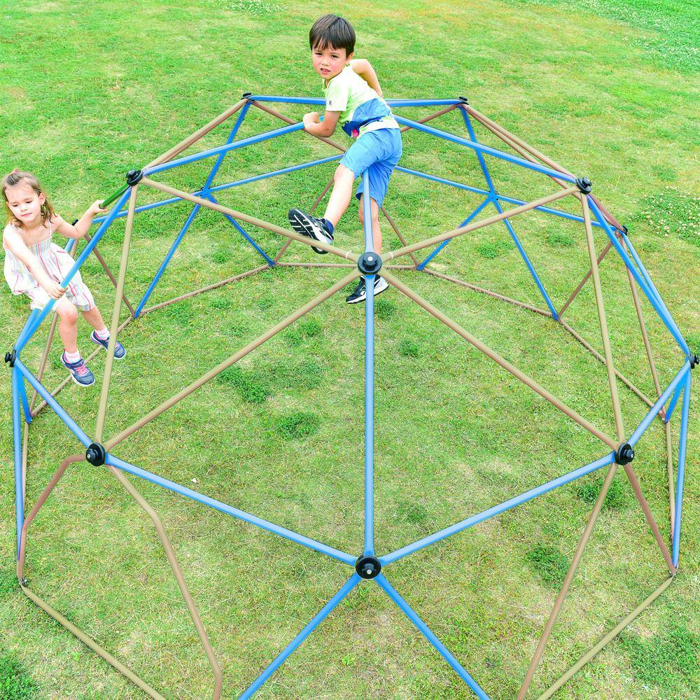 12 ft. Coffee Climbing Dome Outdoor Dome Climber Monkey Bars Play Center Rust and UV Resistant Steel LN20232409