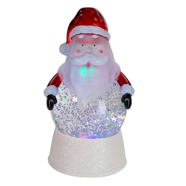 7 LED Lighted Color Changing Santa Christmas Snow Globe