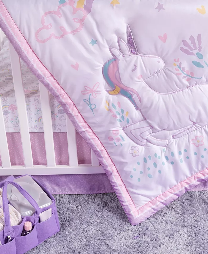 Trend Lab Sammy and Lou Sweet Unicorn 4 Piece Crib Bedding Set