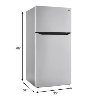 LG 24 cu. ft. Top Mount Freezer Refrigerator with Multi-Flow Air System in Stainless Steel Garage Ready LHTNS2403S